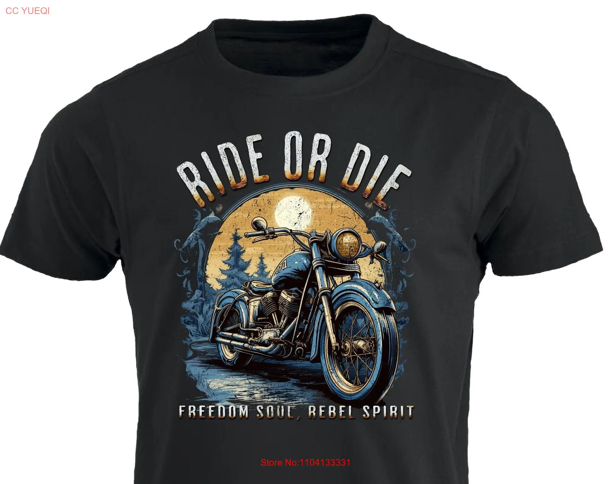 Ride Or Die Freedom Soul Rebel Spirit T shirt Motorbike Bike Chopper Motorcycle Cafe Racer Biker Dad Grandad Grandpa