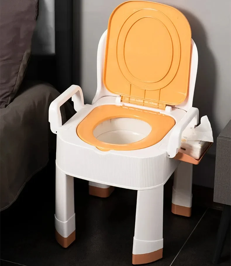 Non-Slip Collapsible Toilet Seat Toilet Household Toilet Adult Potty Chair Portable Elderly Pregnant Women Potty Seat