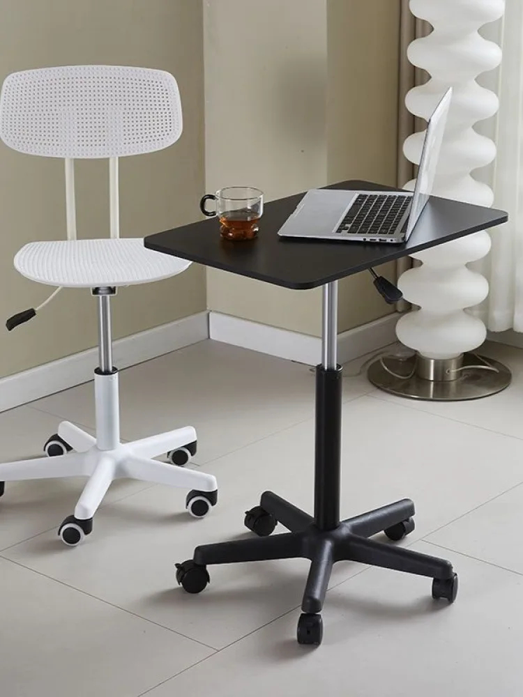 Head side movable lifting small table standing desk with pulley laptop table hydraulic sofa bed desk