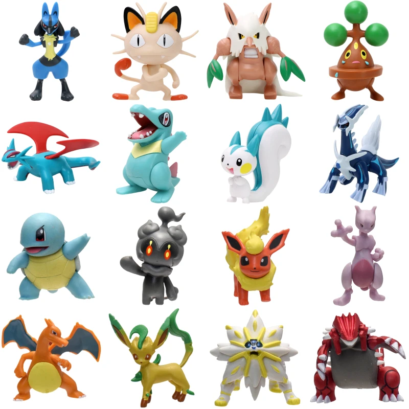 22 Styles Pokemon Charizard Kyogre Mewtwo Lucario Meowth Figures Model Toys Blastoise Leafeon Flareon Solgaleo PVC Action Dolls