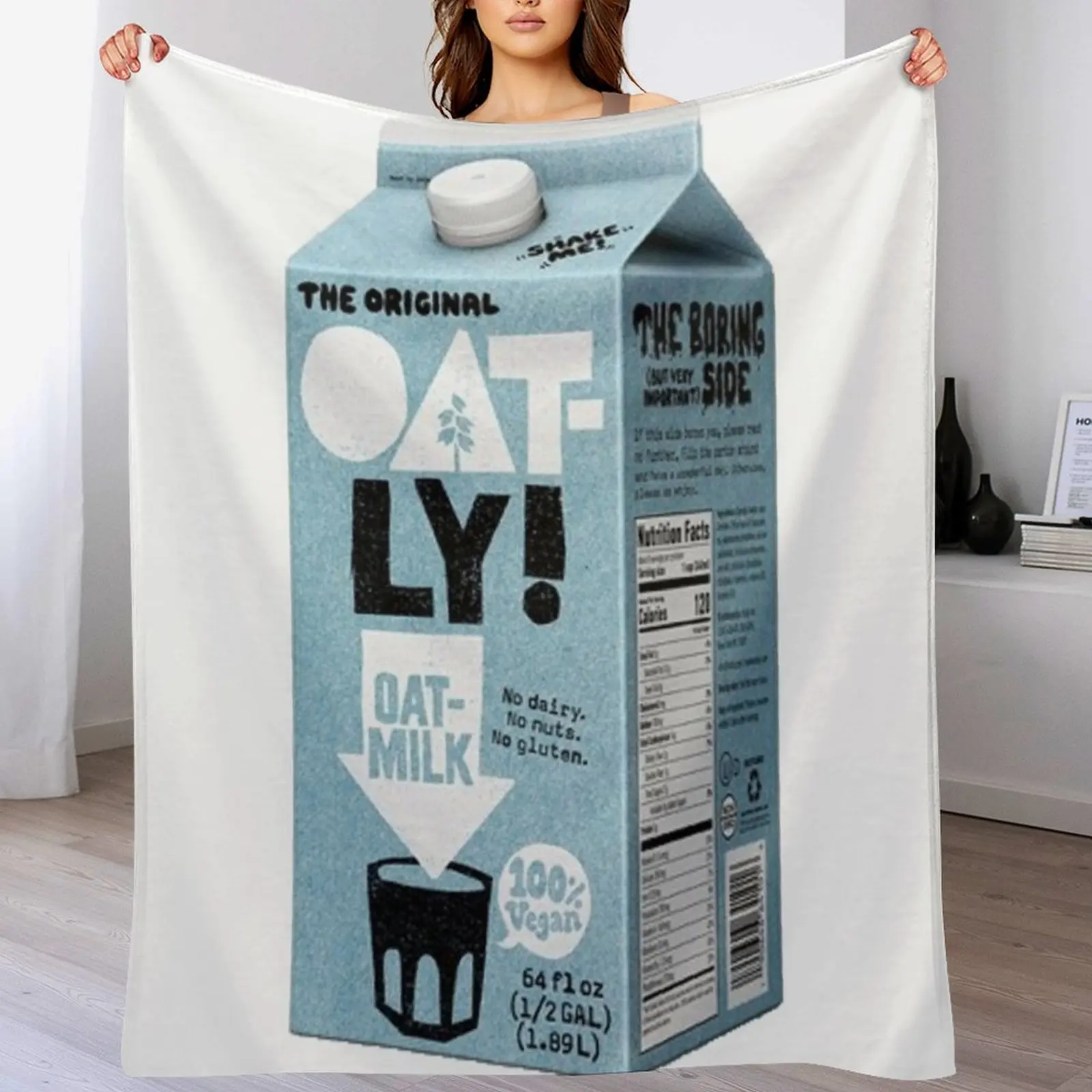 

Vegan Oat Milk Throw Blanket Sofa Quilt Sofas Comforter Blankets