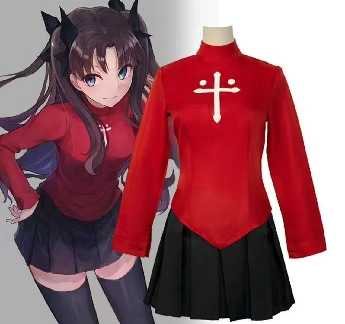 

Cosplay costume anime red daily wear full set suitable for Halloween and Christmas