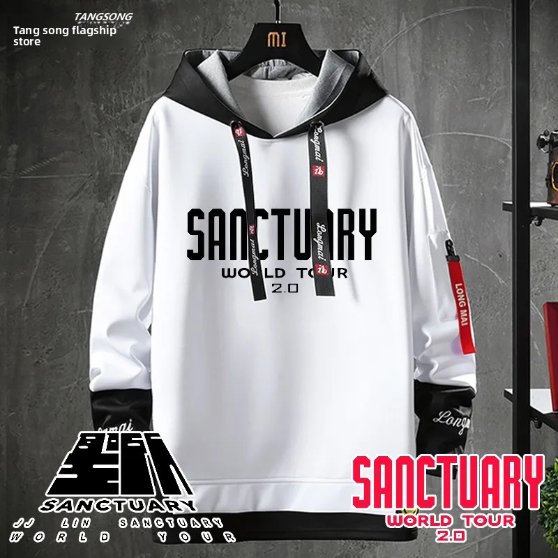 

Lin JiuJie 2024 Saint's 20 Concert Sweatirt Long Sve ex Jaet Support Wear Polyester Spandex Blend Youth Faion