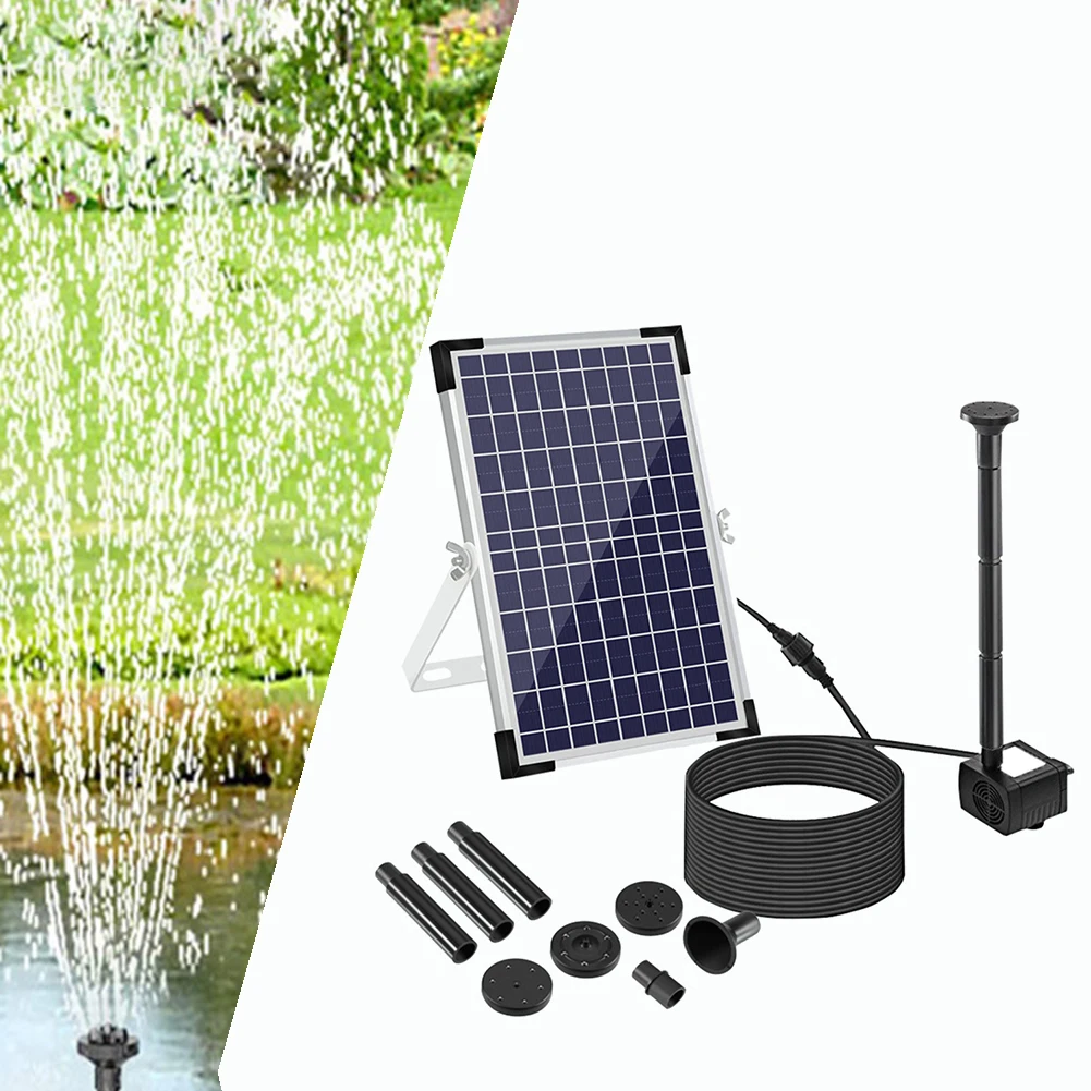 1set 10W 9V Solar Fountain Courtyard Landscaping Bird Bath Water Circulation Pump For Outdoor Garden Decor