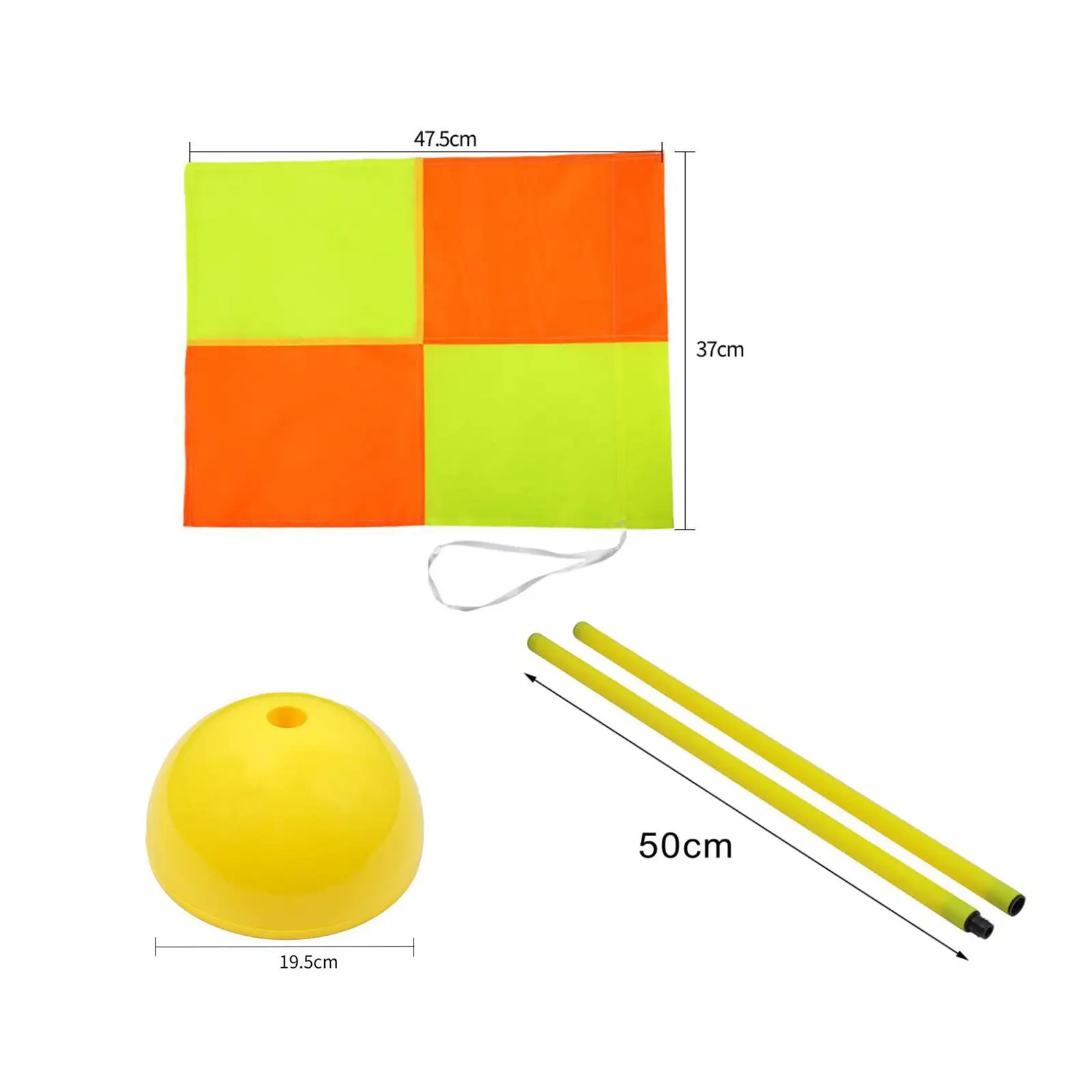 

Portable Soccer Corner Flag Set Bright Color Pole and Base for Football Practice Outdoor Competition
