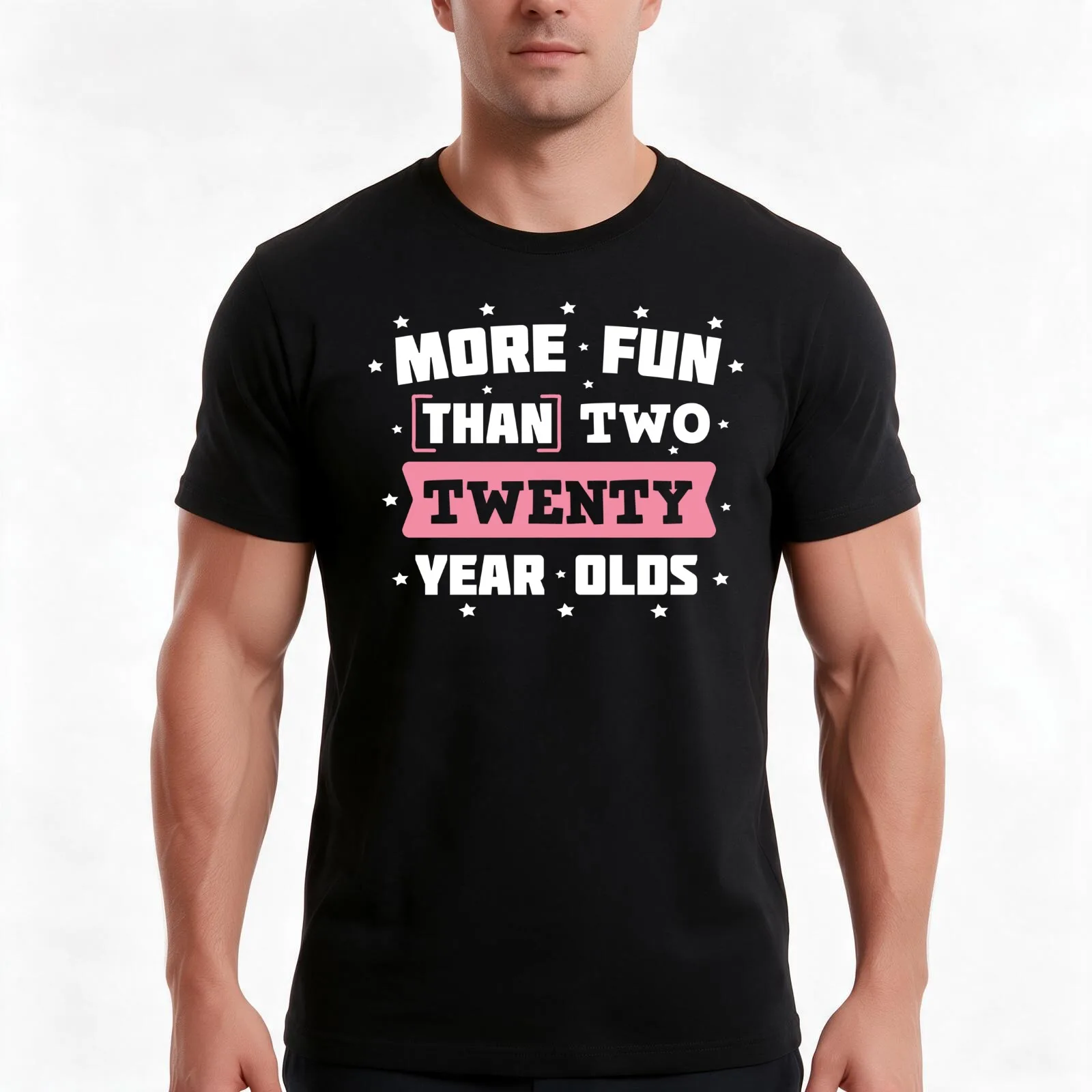 40th Birthday Gift Shirts - More Fun Than 2 Twenty Year Olds T-Shirt, Summer Casual Cotton Tee, Oversized Streetwear Tops