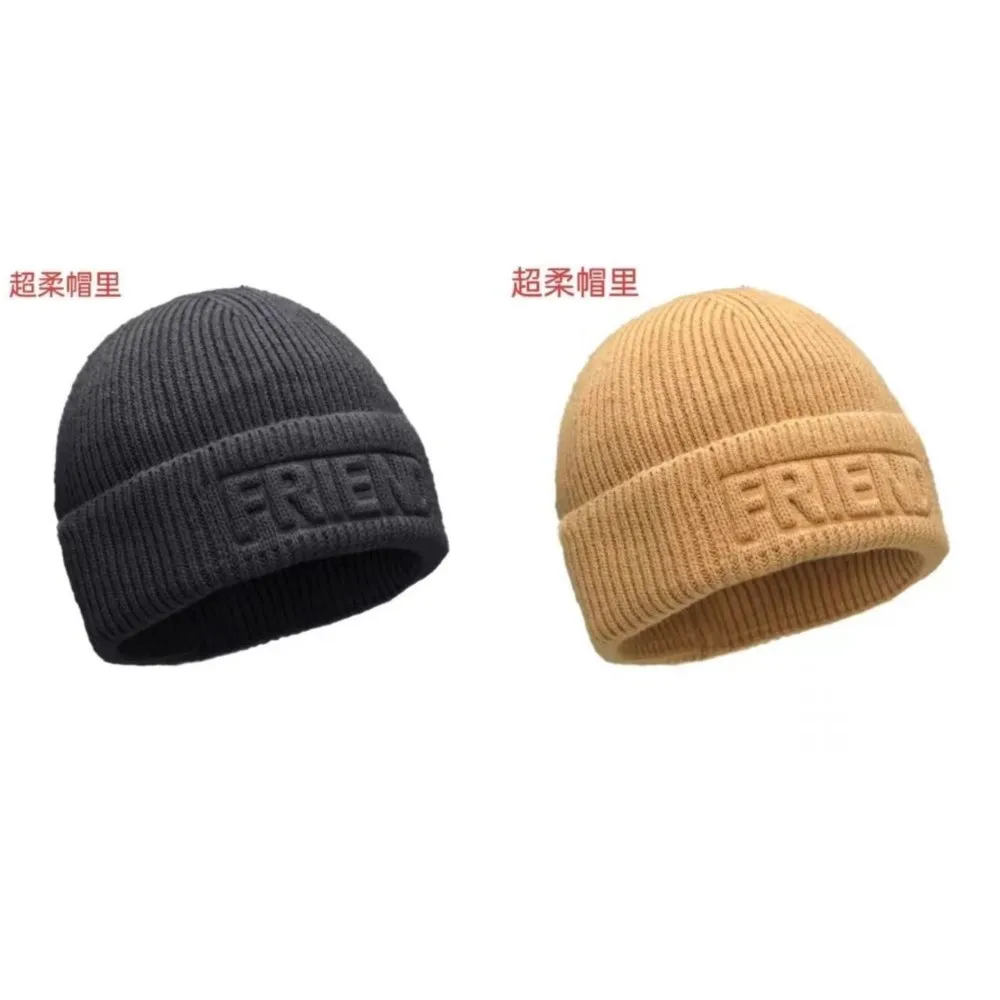 

Fashion Headwear Cap Hugger Toque Head Stocking Watch Men Winter Embossed Knitted Hat Versatile Men Warm Inspection B2M52