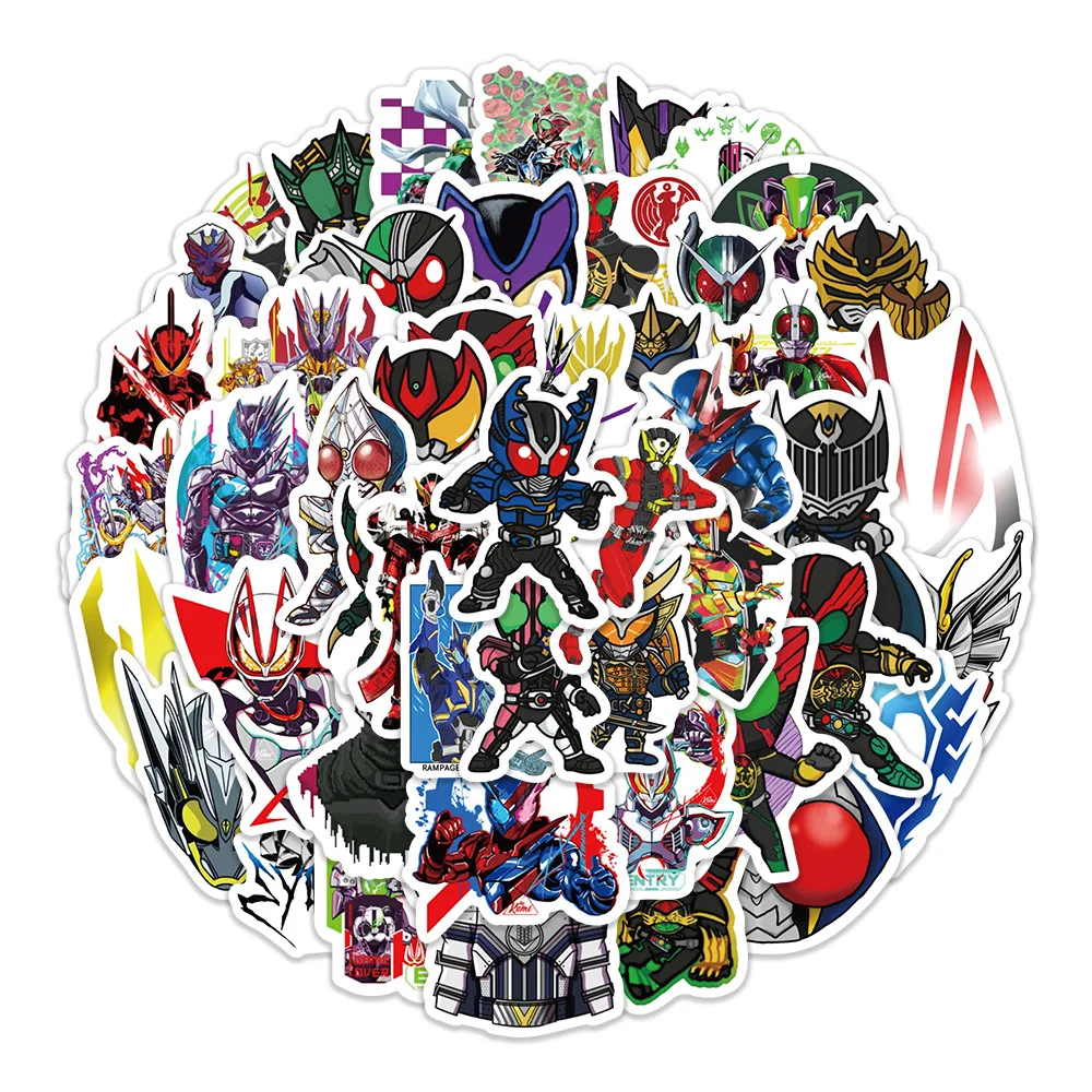 

10/50PCS New Kamen Rider Stickers Graffiti Decoration Refrigerator Glasses Box Scooter Waterproof Graffiti Decal Kids Toy Gift