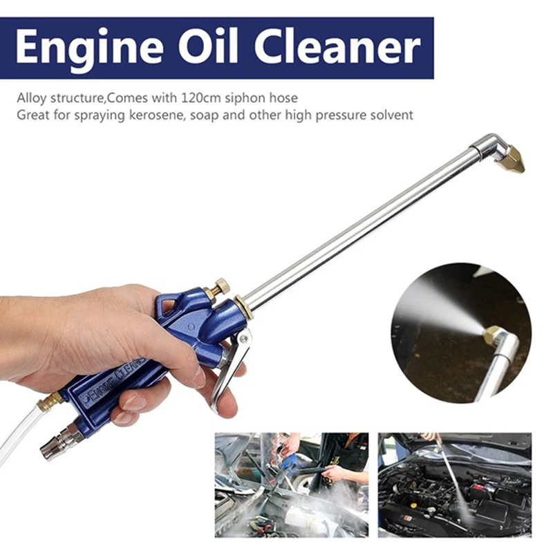 New Air Power Siphon Engine Oil Cleaner Handle Clean Degreaser Pneumatic Tool High Pressure Car Washer Water Gun Car Accessories