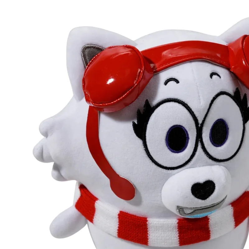 Nuevo paquete de acurrucarse Tylerred y Snowii, juguetes de peluche, cantante, cachorro, usando auriculares, perro amarillo y blanco, muñeco de peluche, regalos