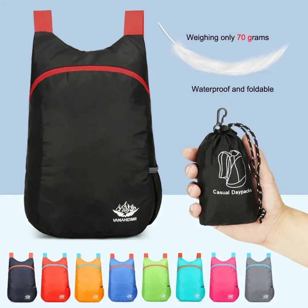 Foldable Gym Workout Bag Widen Shoulder Nylon Fabric Slip Pocket Design With Travel Luggage Backpack For Travel Camping Outdoor