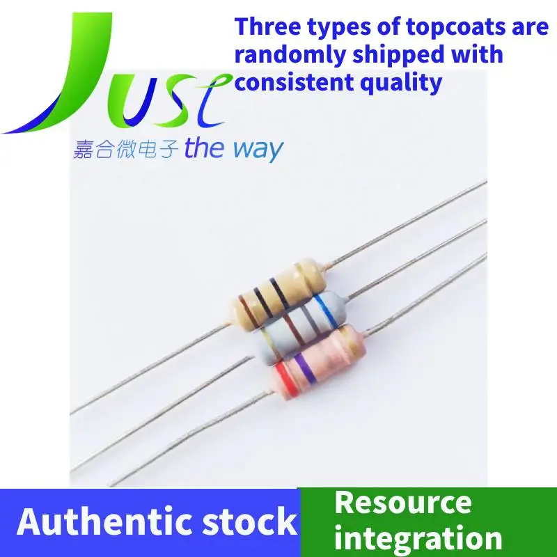 

60pcs/lot 1W 5% carbon film 0.1R 1R 10R oxide film four color ring resistor high-quality copper pin plug-in 0.1 ohm -1M Ω