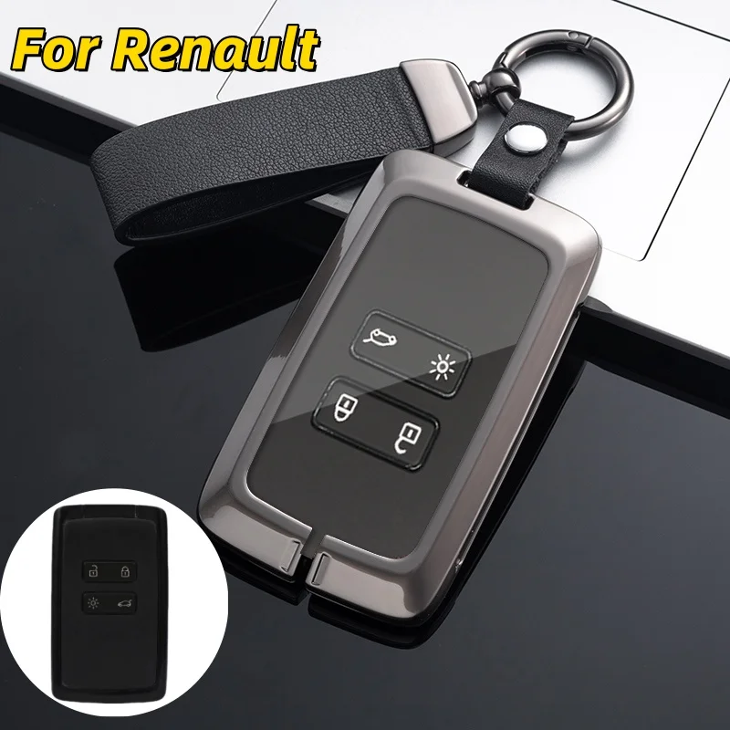 

For Renault Koleos Captur Megane Clio Scenic Talisman Arkana Dacia Sandero Metal Alloy Car Remote Key Case Cover Accessories