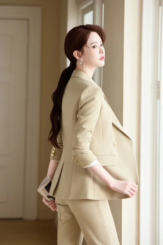 Imagen 2 del producto AIyssa elegante traje de pantalón boutique profesional para mujer. Pantalón de dos piezas + chaqueta de traje, nuevo estilo otoño e invierno 2024