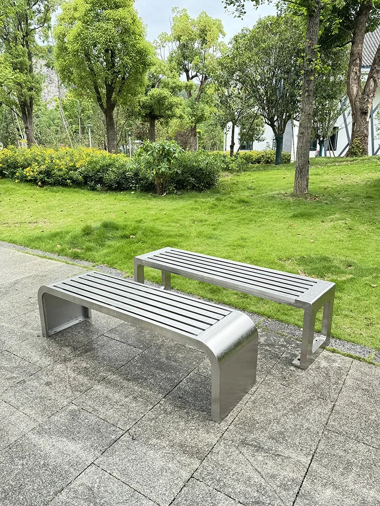 

Stainless Steel Long Stool Outdoor Rest Stool Garden Bench