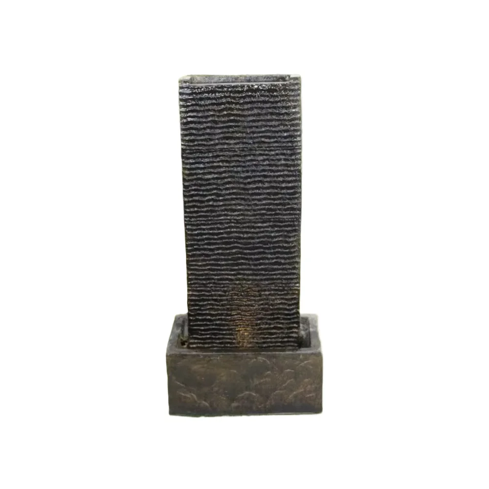 Outdoor Artificial Resin Waterfall Statue LED Garden Fountain for Backyard for Garden Centers Supermarkets Hotels
