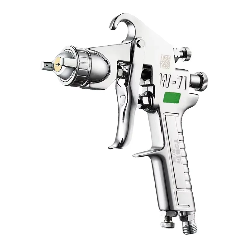 

High pressure pneumatic spraying tool with high atomization, used for small area decoration of automotive furniture