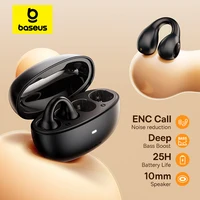 Baseus AirGo AS01 auriculares con clip para la oreja Bluetooth 5,3 auriculares inalámbricos 2-MIc ENC HD llamada auriculares con reducción de ruido auriculares deportivos