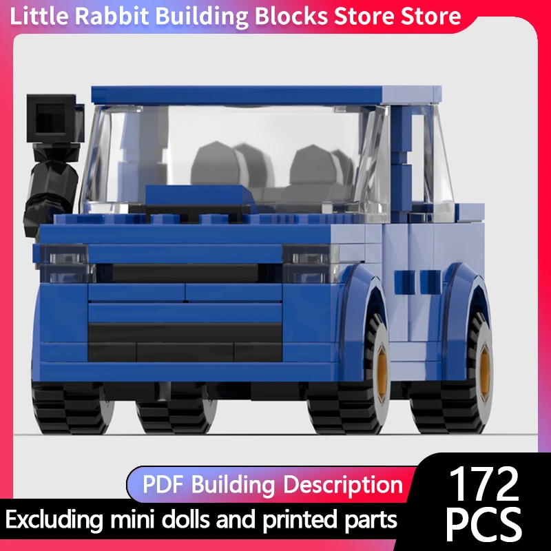 City Car Model MOC Building Bricks WRX High-Performance Sedan Modular Technology Children Holiday Gifts Assemble Toys Suit