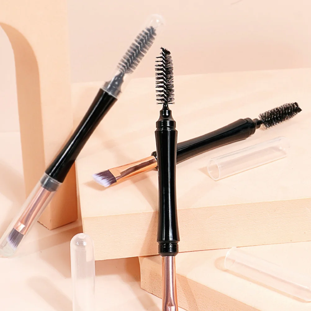 

10pcs Makeup Brush Eyebrow Brushes Dual Head Multifunctional Angled Women Brow Coloring eyelash artificial fiber plastic easy