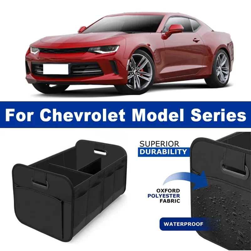 Foldable Car Organizer Portable Storage Box With Side Net for Chevrolet Malibu Cruze Camaro Equinox Blazer Tahoe Traverse