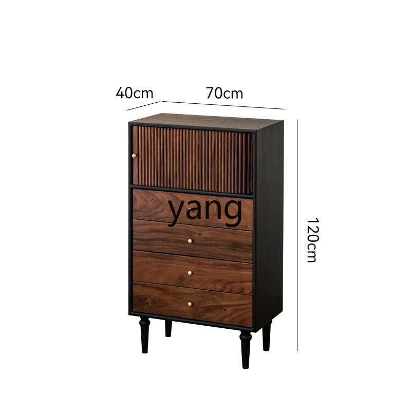 

LH retro solid wood chest bedroom antique storage small apartment household side cabinet