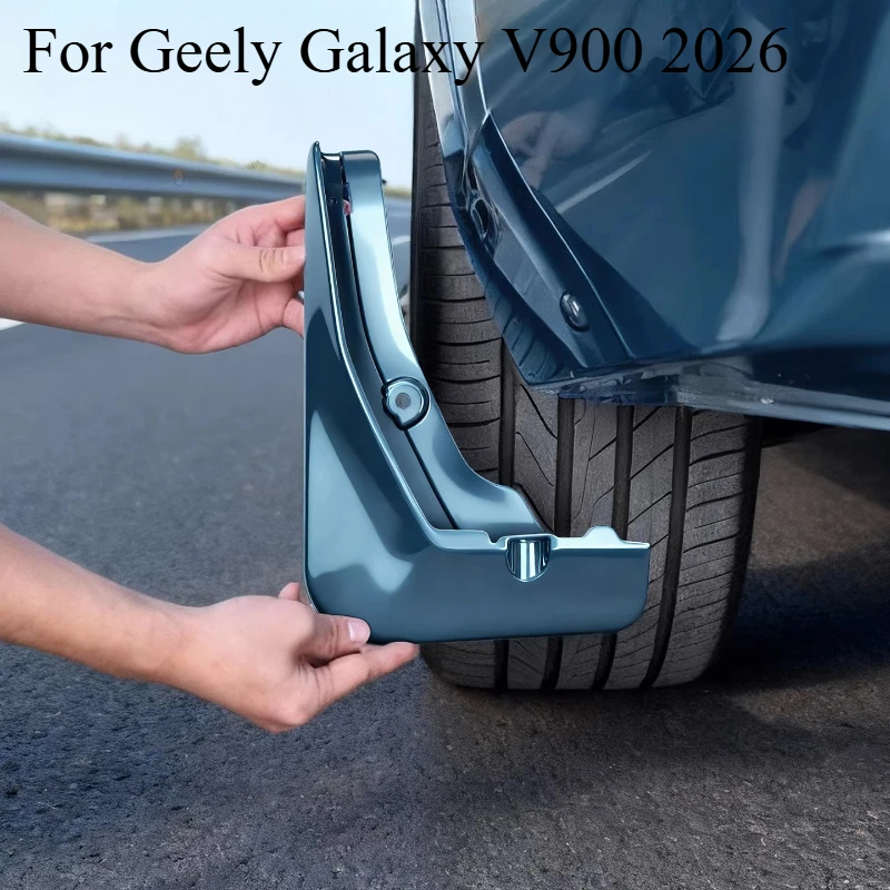 

For Geely Galaxy V900 2026 Paint-Matched Mud Flaps, 4PCS Custom Splash Guards for Front and Rear Wheel Arches