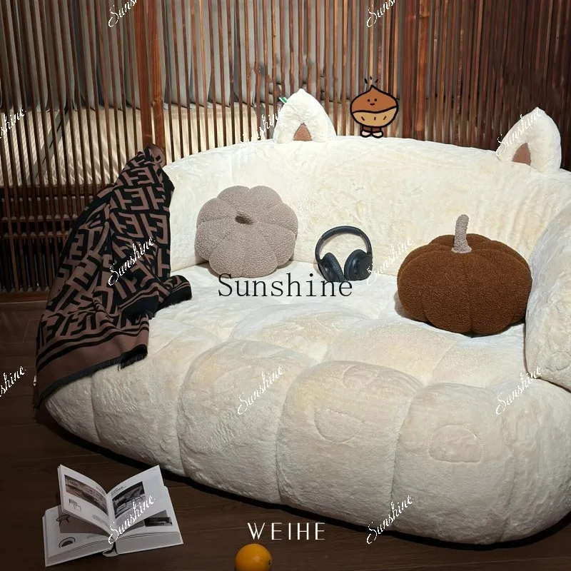 Human kennel children's room Japanese plush small apartment girl fabric cartoon bedroom lazy sofa  FT