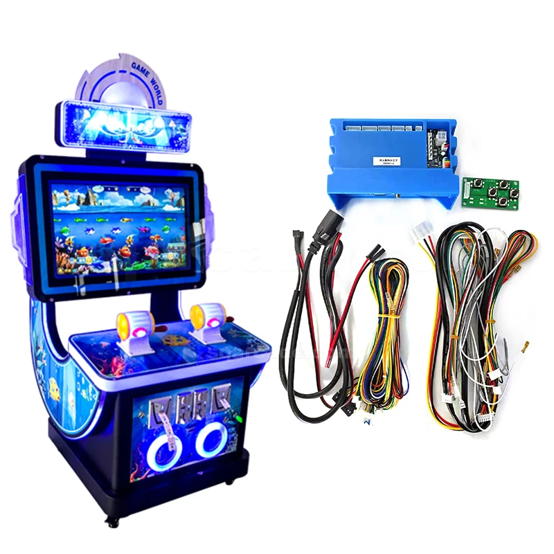 Amusement Park 2 Players Coin Operated Arcade Kids Fish Hunter Game Fishing Game Machine DIY Kit Game Board