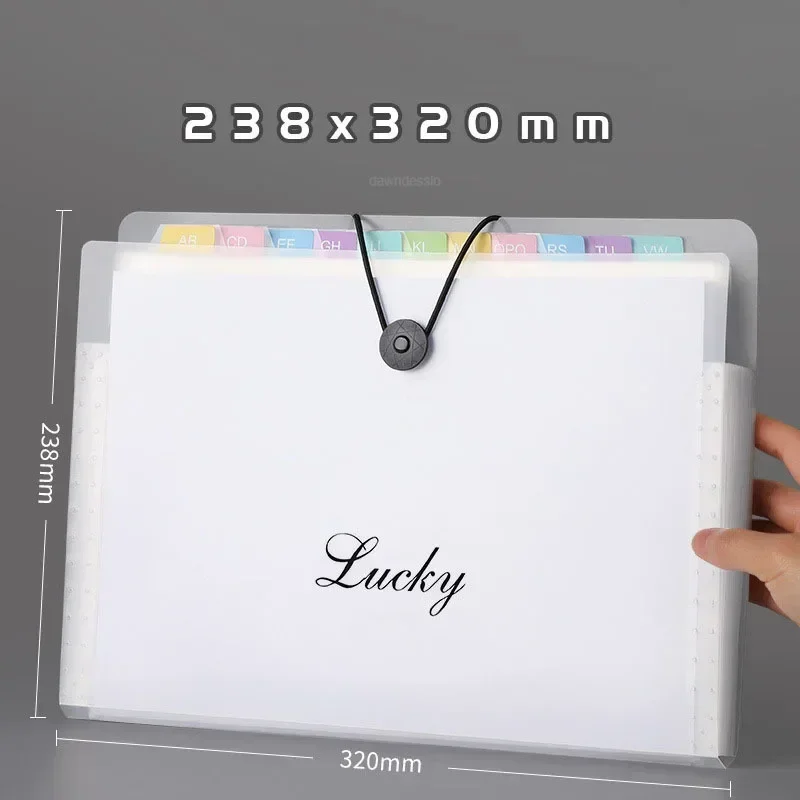 Transparent Insert File Folder A4 Document Bag Multi-Layer Expanding Wallet Folder Holder Organizer for School Office Stationery