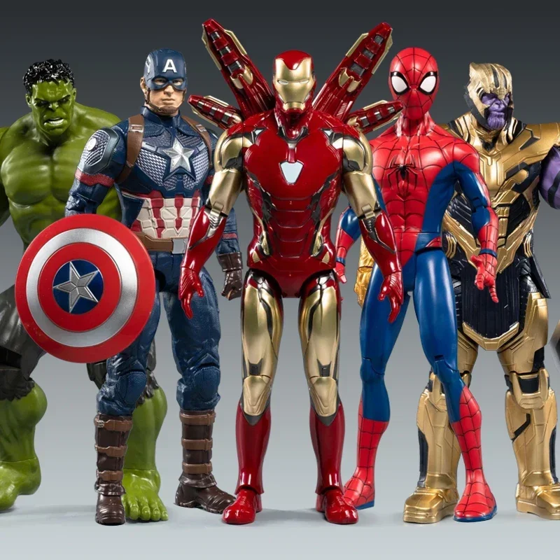 

14 Inches Marvel Avengers Alliance Figure Spider Man Iron Man Captain America Thor Hulk Thanos War Figures Model Kids Gift Toys