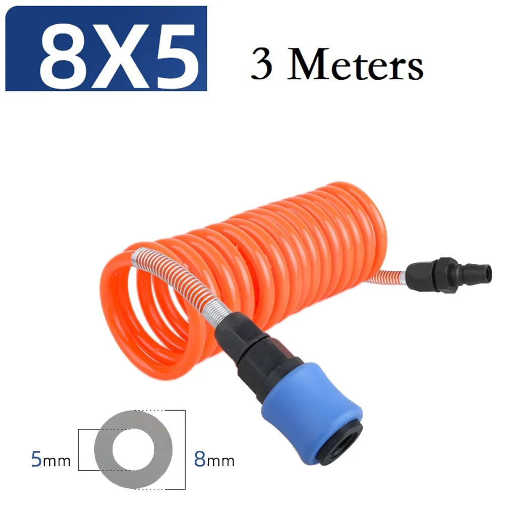 Consistent Performance Air Compressor Hose With Connector Air Hose Smooth Working Tight Connection 5mm Thickness