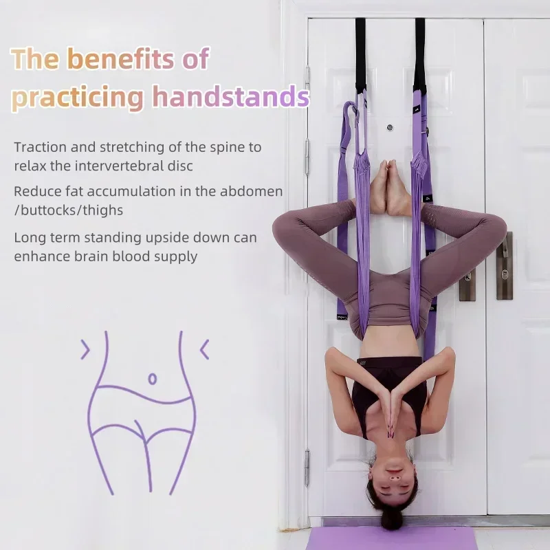 

Aerial yoga rope wall hammock practice inverted lower waist trainer for adults and children straddle split fitness Hanumanasana