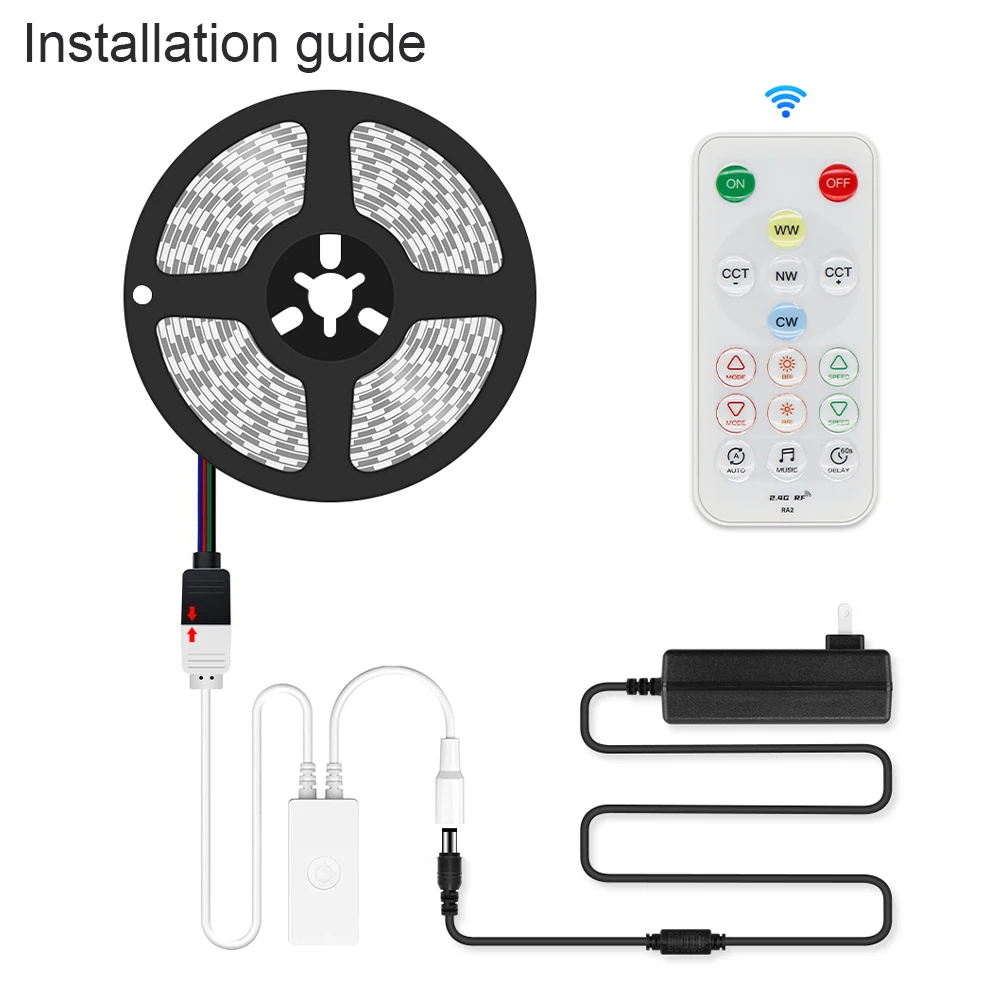 Zestaw taśm LED CCT COB 10m 5m z kontrolerem Bluetooth 2700-6500K Ściemnialna dwukolorowa taśma LED zmieniająca kolor Oświetlenie kuchni domowej