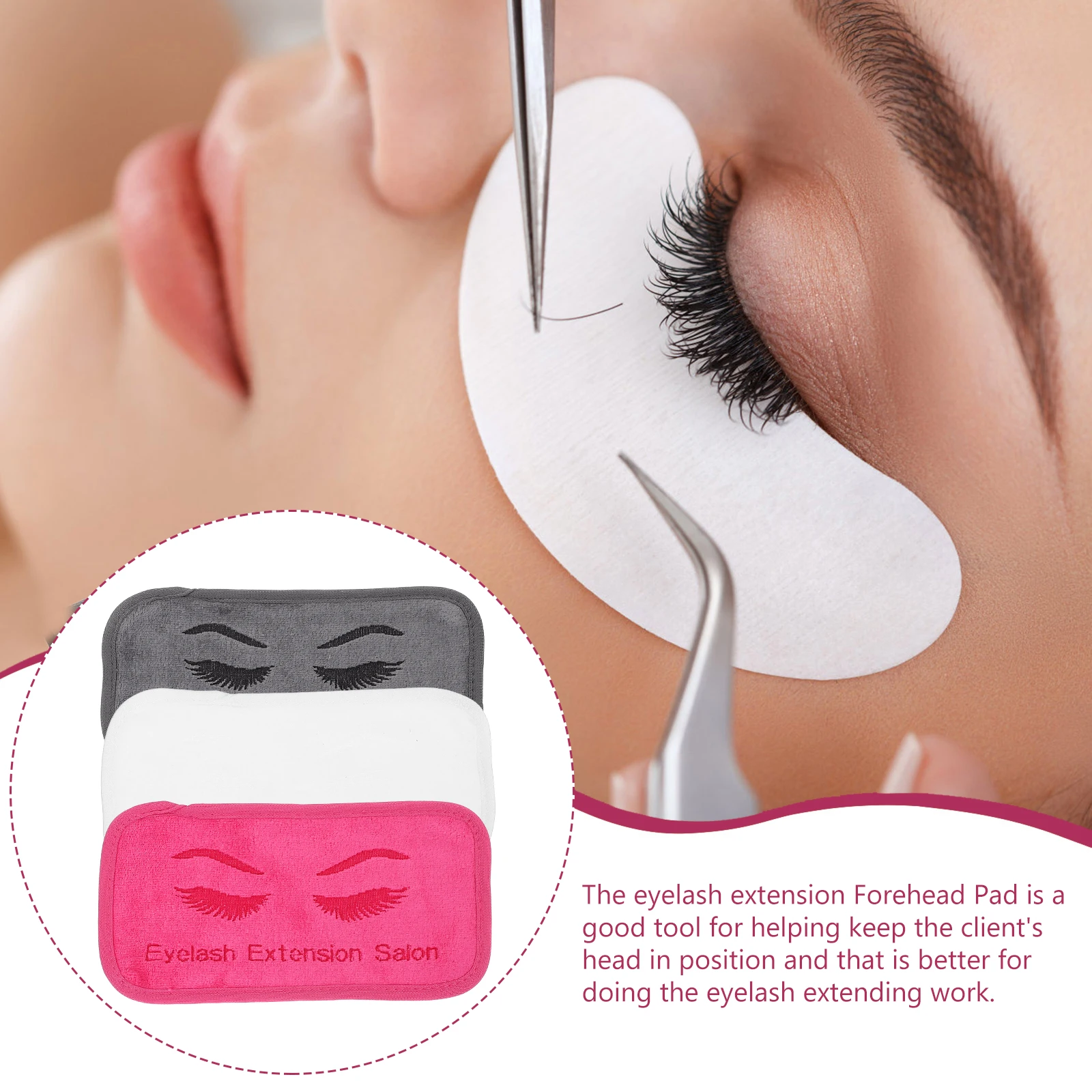 

3pcs Eyelash Extension Forehead Pads Reusable False Lashes Pads Grafting Tools For Salon Home Use Lash Extension Supplies