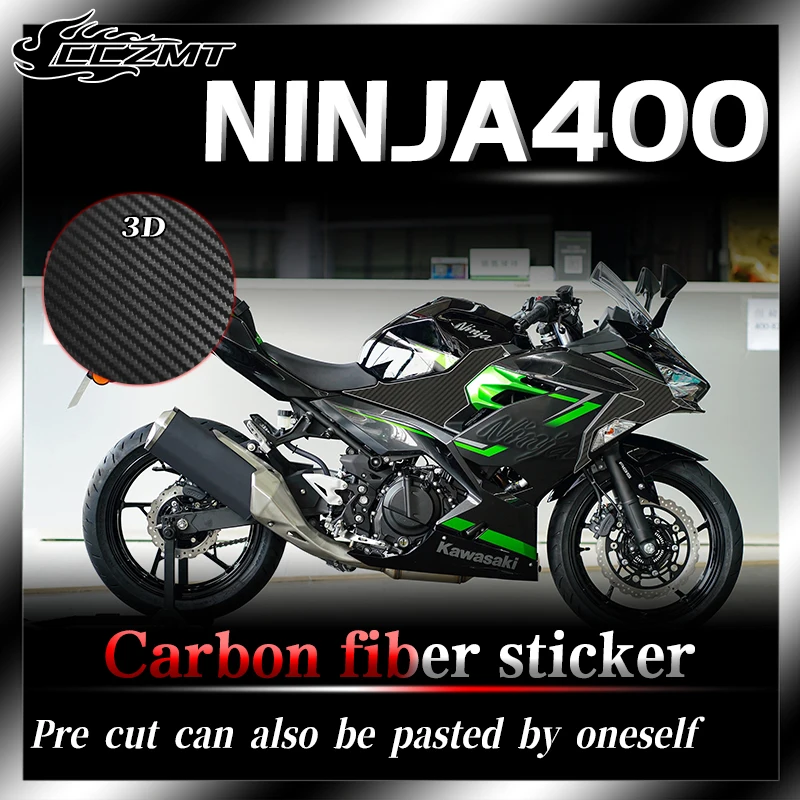 

For Kawasaki NINJA400 Ninja400 sticker 3D carbon fiber protection sticker body protection decorative film modification