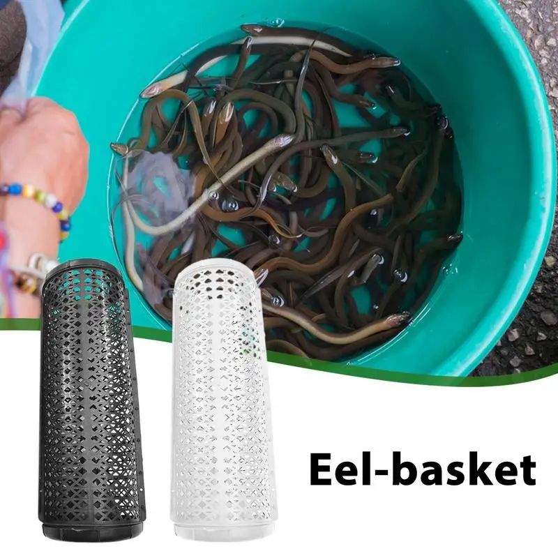 Fishing Bait Trap Eel Loach Trap Portable Fishing Pot Lightweight Black Fish Net Cage For Crayfish Fishing Throw Bait Cage    ﻿