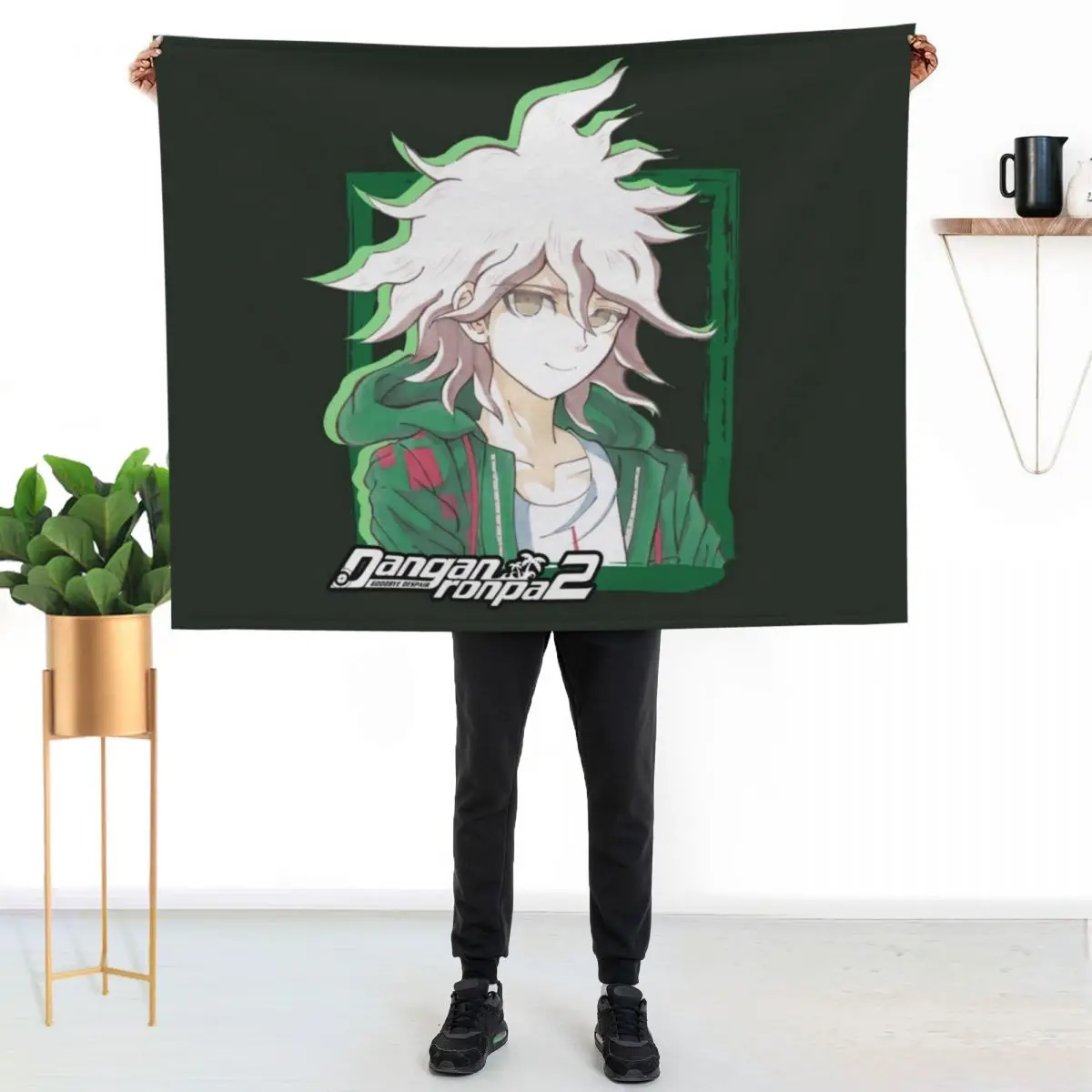 

Nagito Komaeda Danganronpa 2 Throw Blanket Cozy Throw Blanket Birthday Gift for Him Her