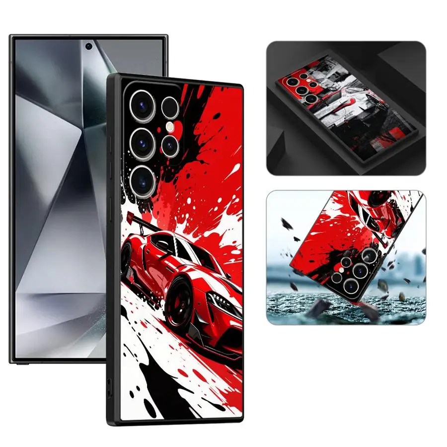 Case for Samsung Galaxy S26 Ultra S25 Plus S20 FE Note 20 10 S21 S22 S24 S23 Phone Cover JDM Sport Car view 2