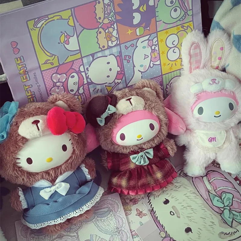 

Authentic Sanrio Enamel Plush Latte Baby Series Blind Box Collectible Ornaments Doll Toy Office Figurine Birthday Mystery Gift