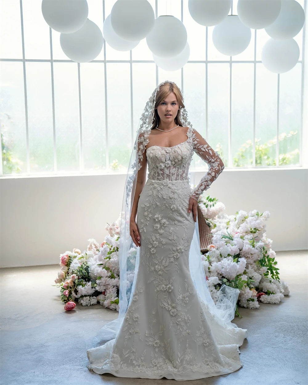 Customized Soft White Organza Wedding Dress Sexy One Shoulder Long Sleeves Bridal Gowns Boho Mermaid Court Train Robe de mariée