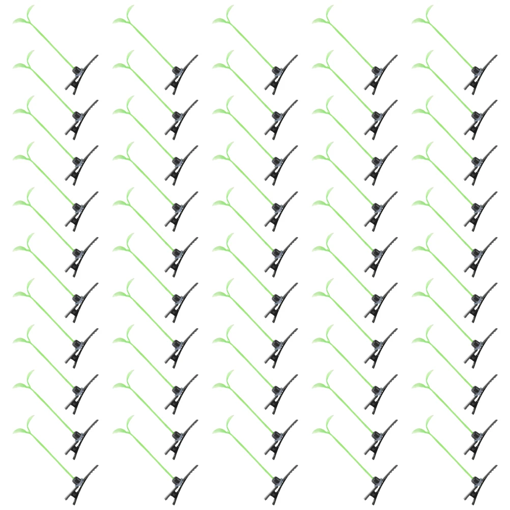 Забавные заколки для волос в виде травы, модные заколки для волос в форме ростков фасоли для детей, женские головные уборы для девочек, зажим, заколка для волос, аксессуары для волос, 100 шт.