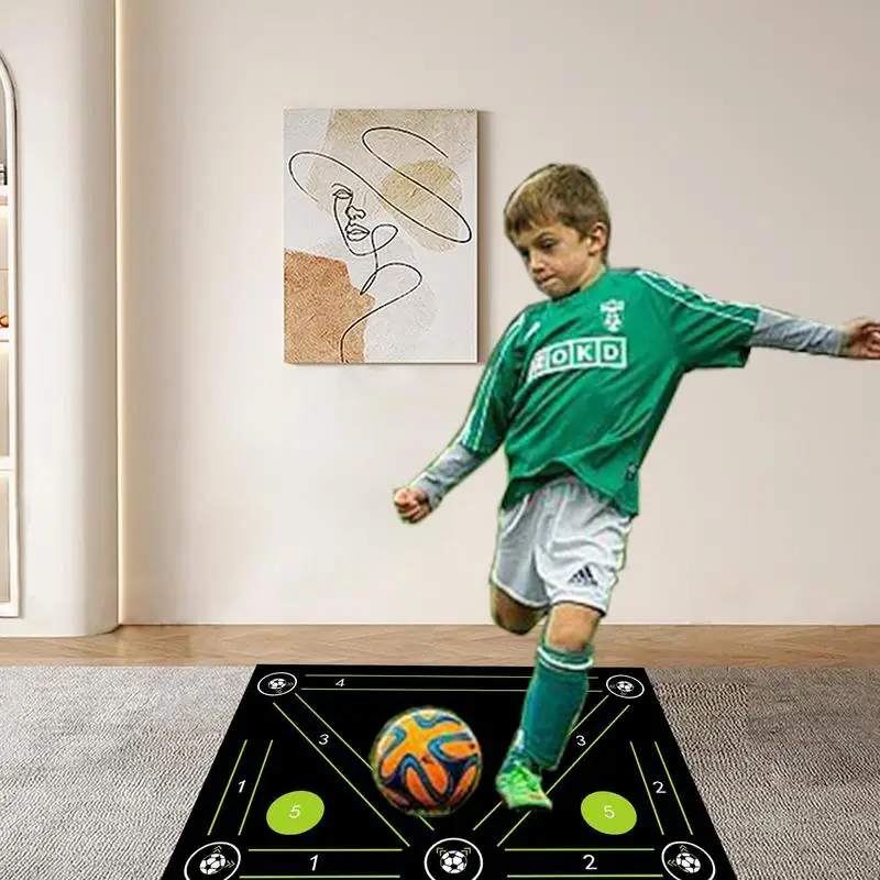 Estera de Entrenamiento de fútbol, esteras de juego de fútbol multiusos, estera de entrenamiento de empeine de agilidad, estera de entrenamiento de fútbol portátil