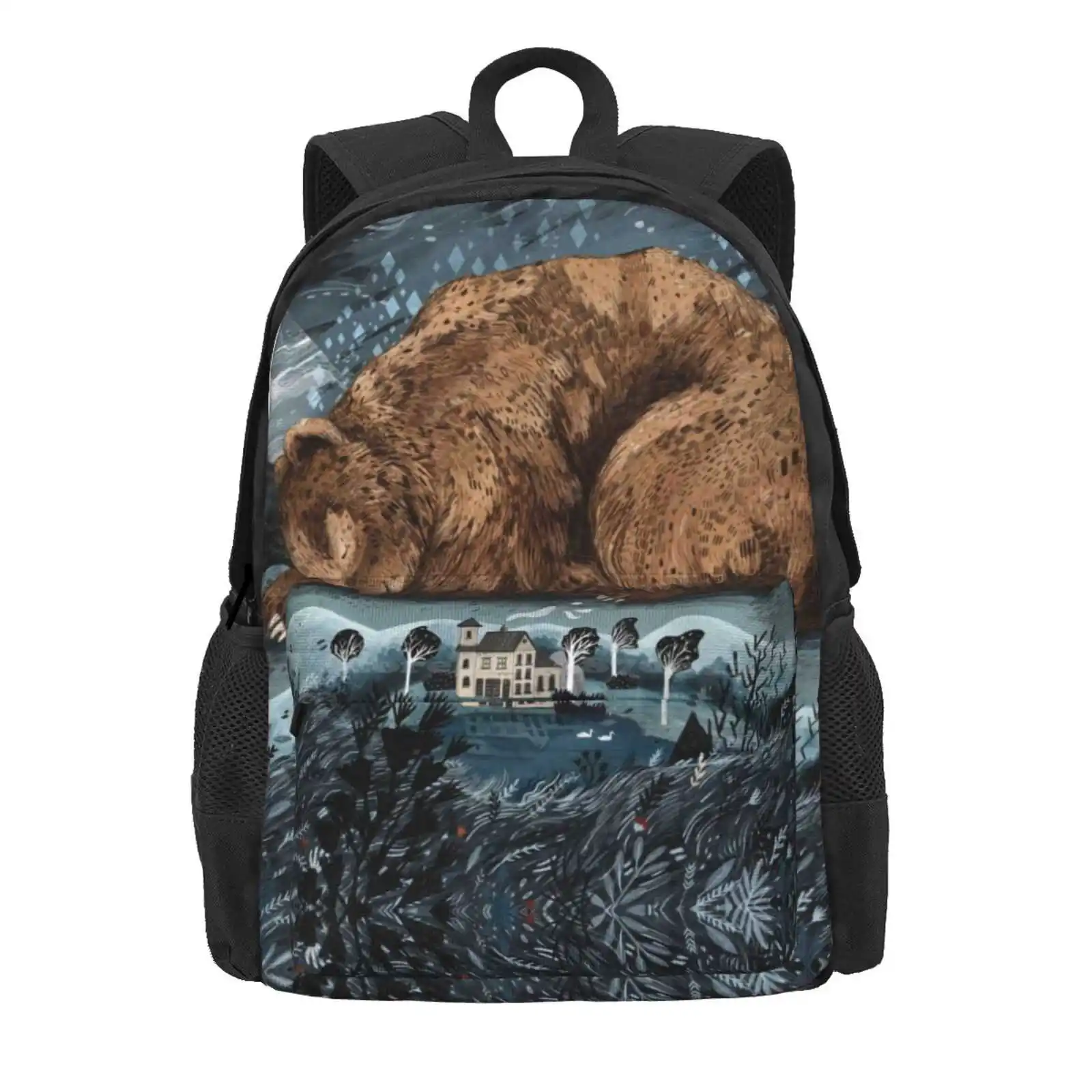 The Lake House Hot Sale Schoolbag Backpack Fashion Bags House Lakedistrict Walks Sandradieckmann Bear B ? R Ursusarctus Night