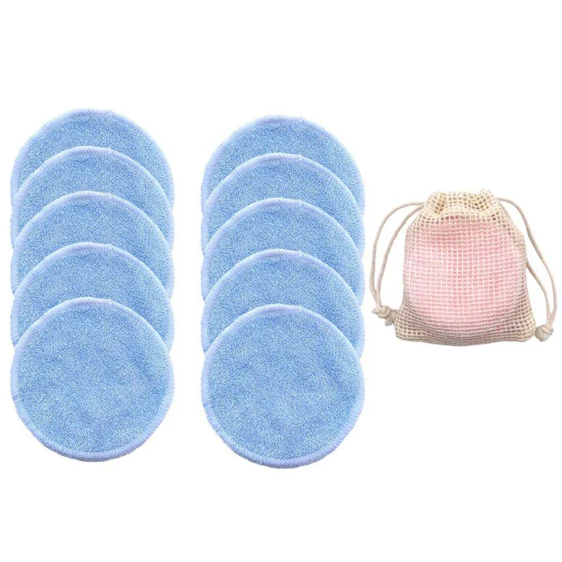 10Pcs/Set Reusable Bamboo Fiber Washable Rounds Pads Makeup Removal Cotton Pad Cleansing Facial Pad Cosmetic Tool Skin Care