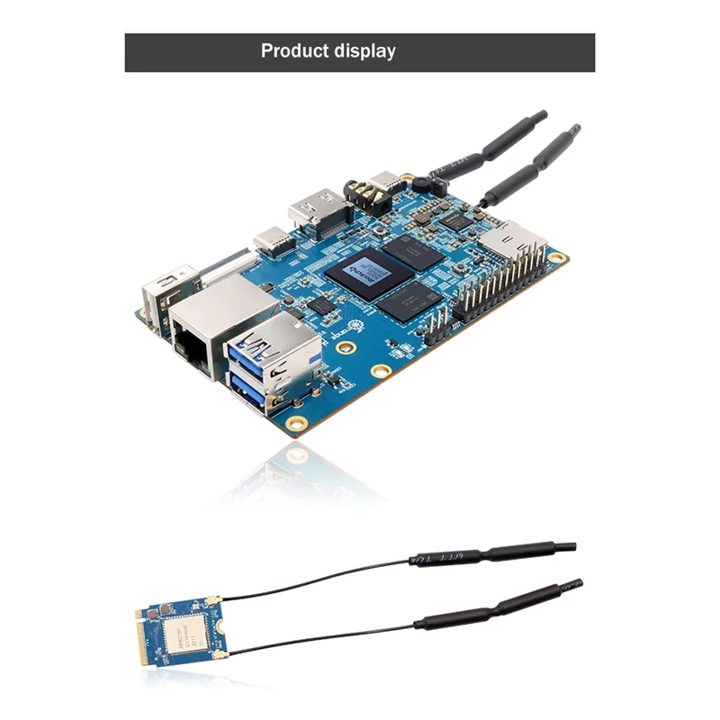 لوحة تطوير Orange Pi 5 Wi-Fi6 + BT5.0 وحدة RK3588S 8 Core 64 بت وحدة لوحة تطوير المعالج