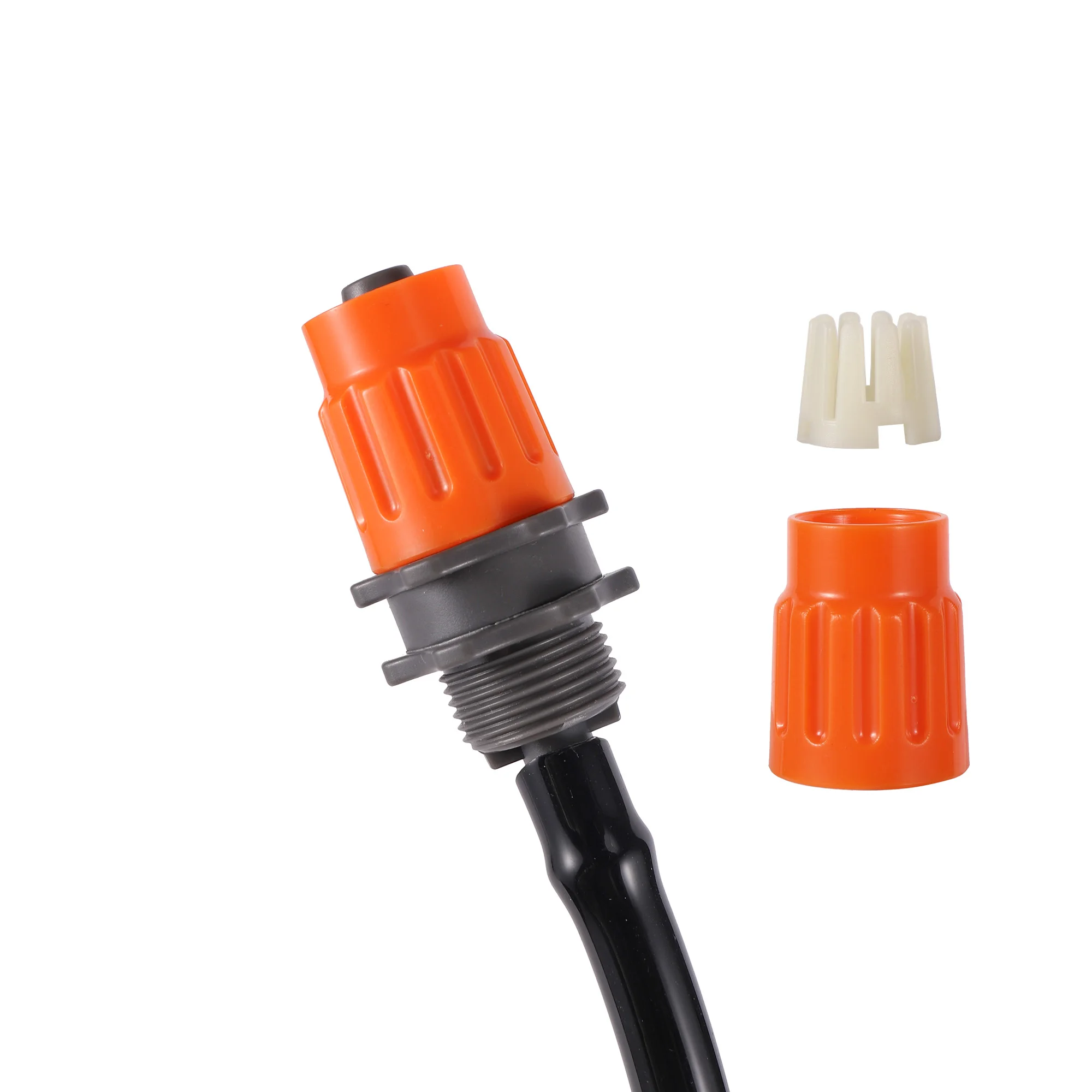 Conector bloqueado de tubería telescópica, acople de reparación de manguera, accesorios de tubería de agua de riego de jardín, naranja, 3/8 \