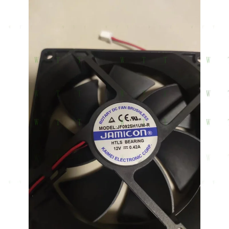 

H 1 PCS For JAMICON Fan JF0925H1UM-R DC12V 0.42A 9025 9cm 2 wire cooling fan