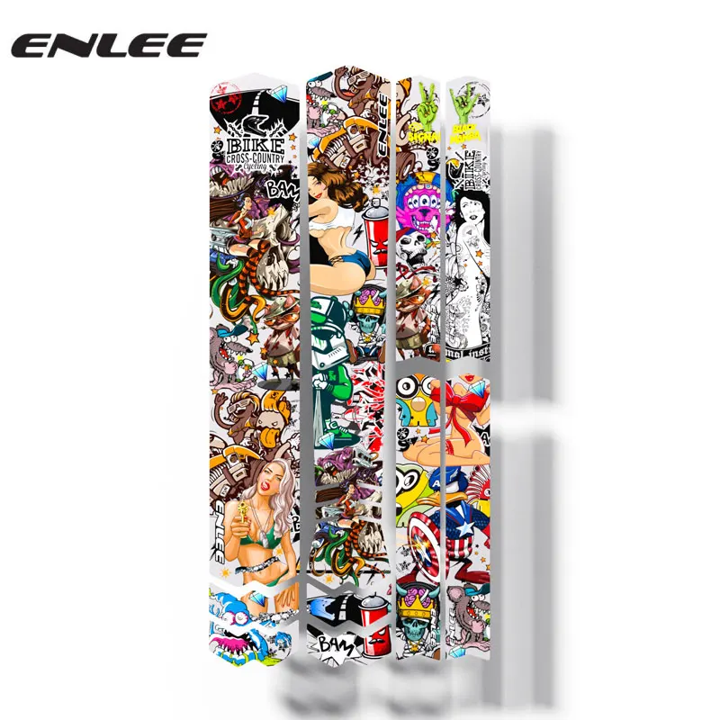 ENLEE calcomanías de horquilla delantera bicicleta MTB Road Rock Shox PIKE pegatinas bicicleta DIY carreras ciclismo proteger Kit de película colorida