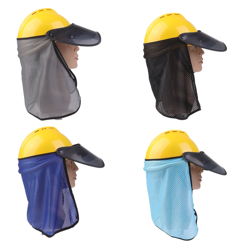 Summer Sun Shade Safety Helmet Neck Shield Helmets Safety Cap Hat Outdoor Work Supplies Summer Sun Protection Prevent Sunburn